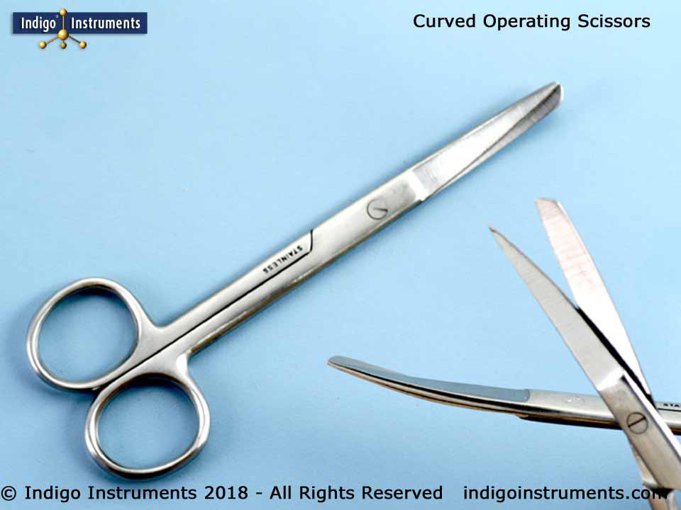 Buy Curved Stainless Steel Medical Operating Scissors, Sharp Blunt