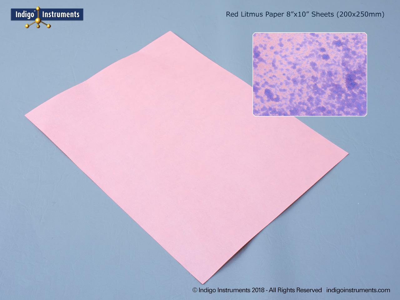 red litmus paper alkaline test 8x10 sheets